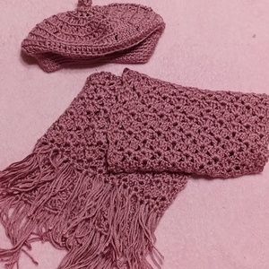 Handmade barret and matching scarf